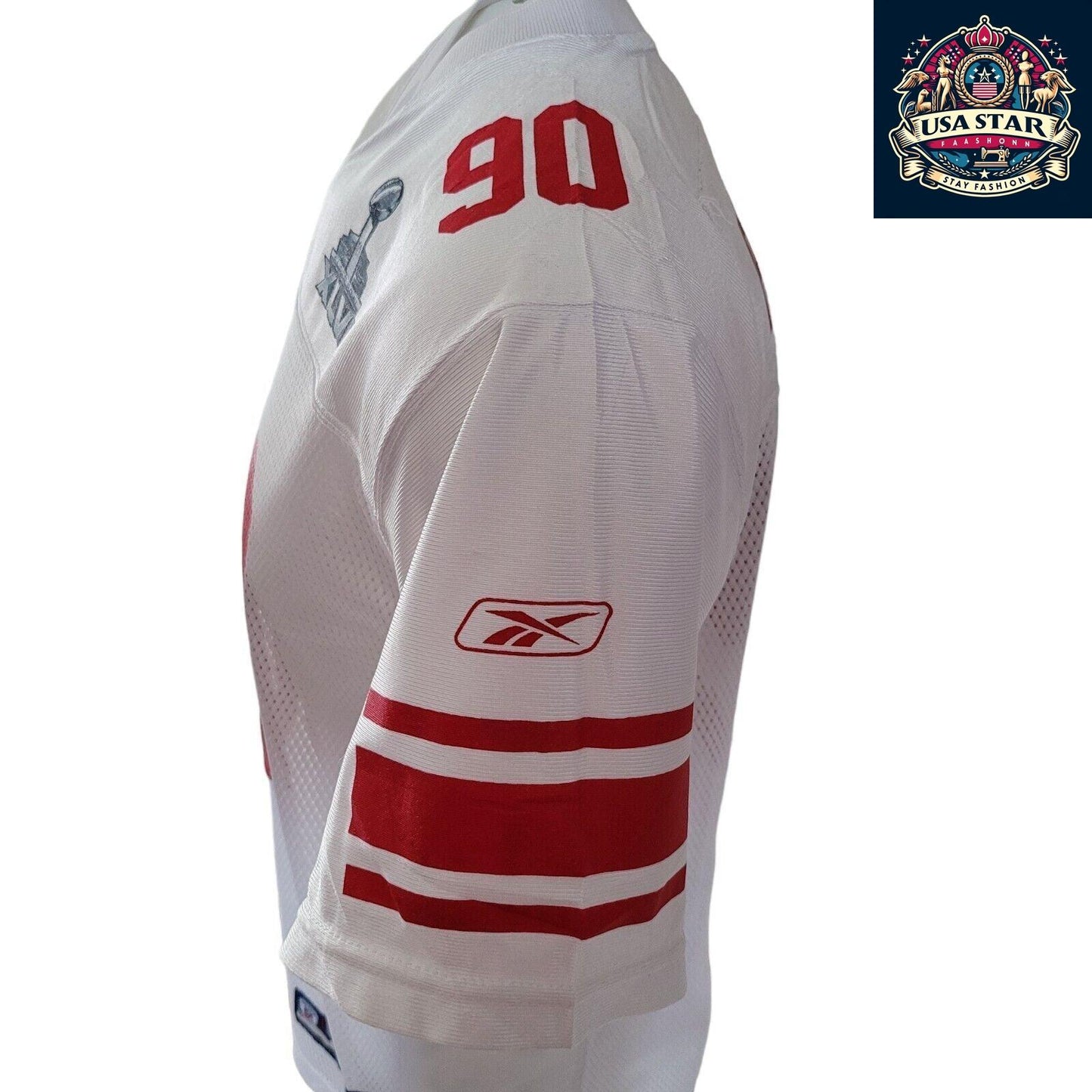 Reebok New York Giants Jersey Jason Pierre-Paul #90 Youth NFL Comfort Fit Authentic Design - USASTARFASHION