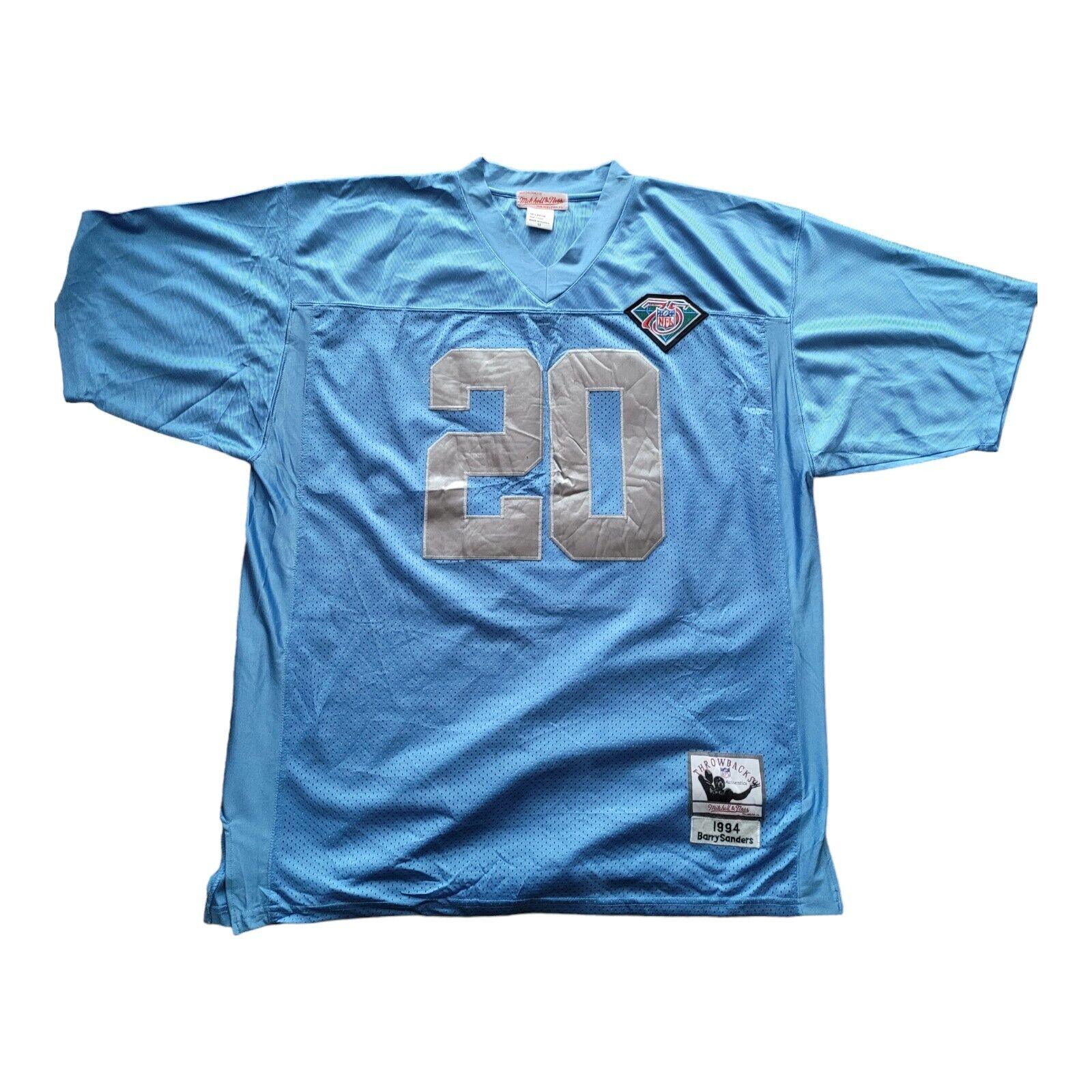 MITCHELL & NESS NFL Detroit Lions #20 Barry Sanders 1994 Throwback Jersey - Size 52 XL-USASTARFASHION