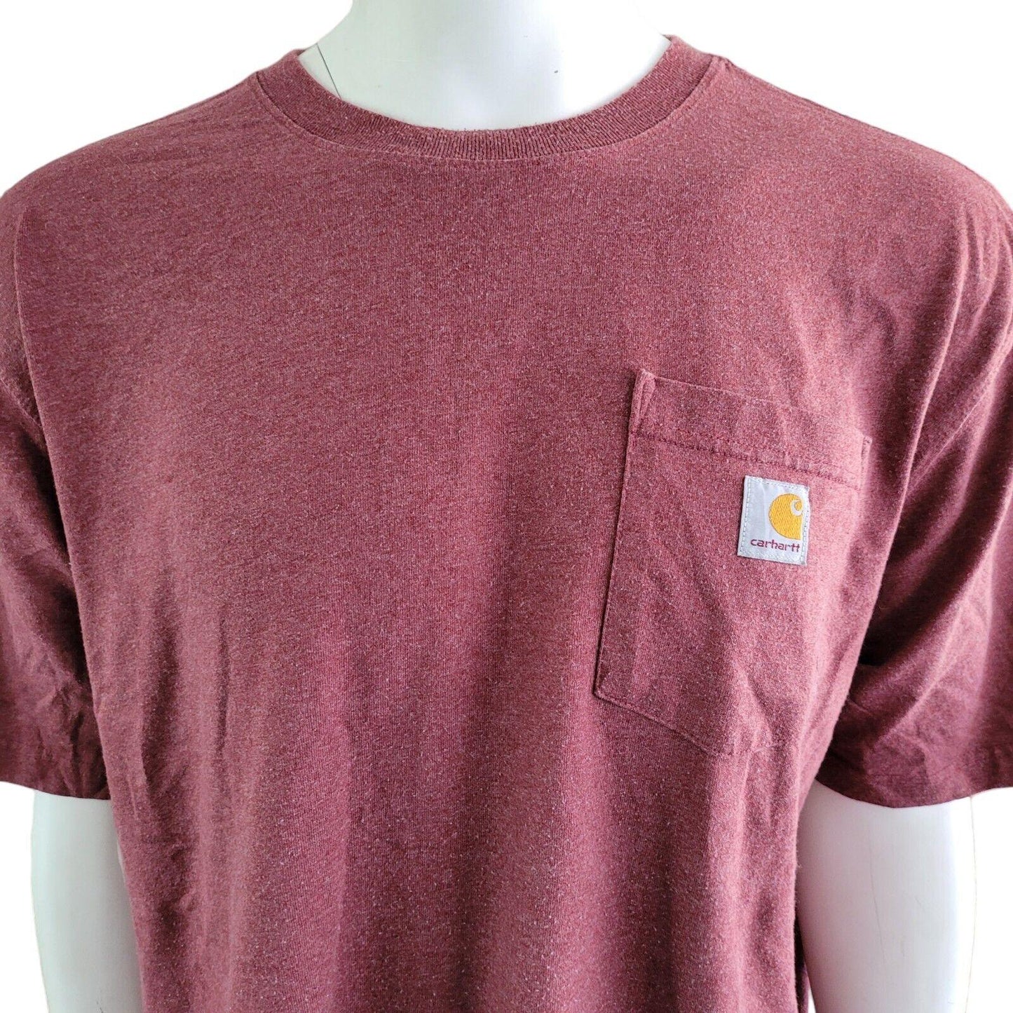 Vintage Carhartt T-Shirt XL Men's - Maroon - Original Fit with Logo-USASTARFASHION