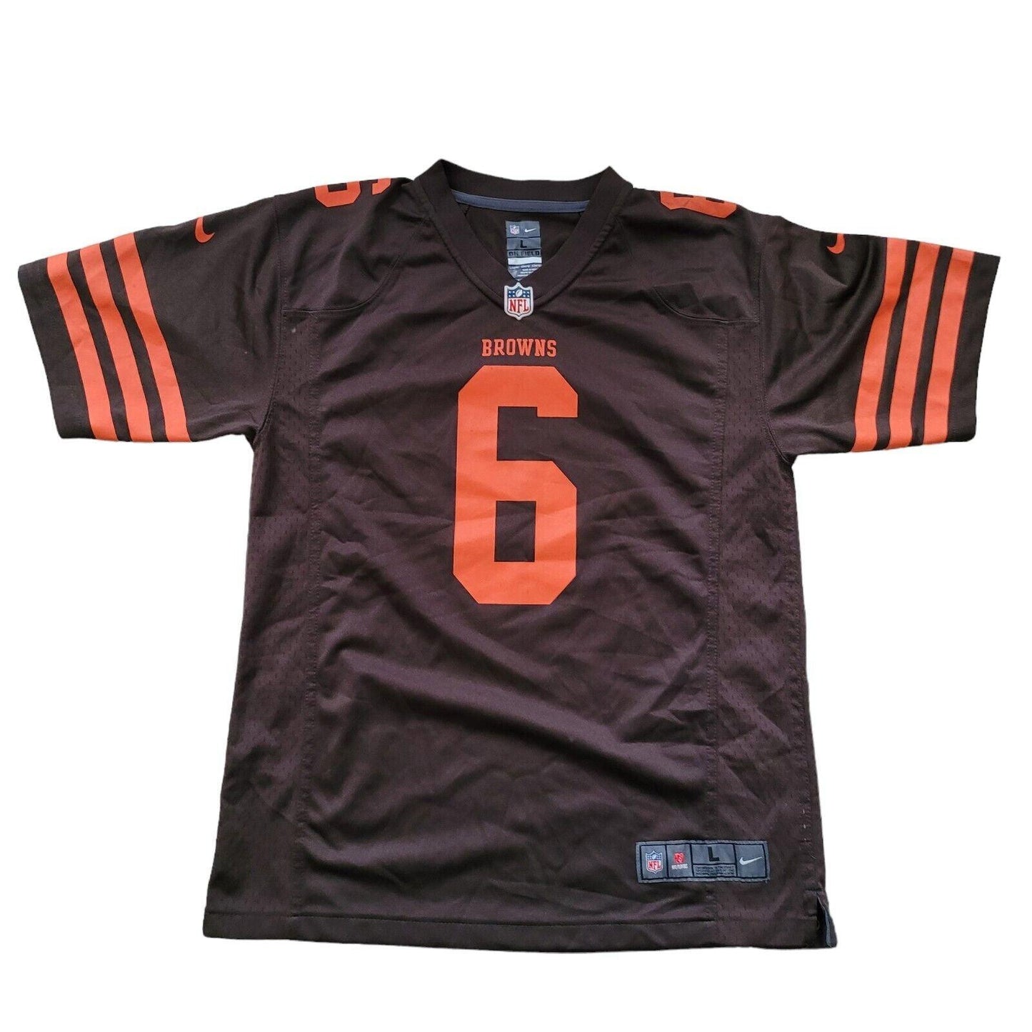 NFL cleveland browns Nike jersey Brand New. Mayfield 6 Size Youth Large-USASTARFASHION