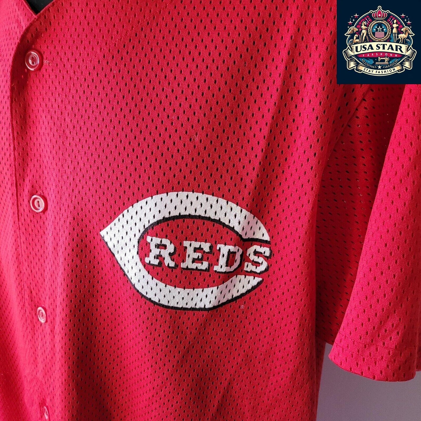 Cincinnati Reds Jersey #30 Ken Griffey Jr. Majestic Shirt L - Quality, Durable, Stylish Fit - USASTARFASHION