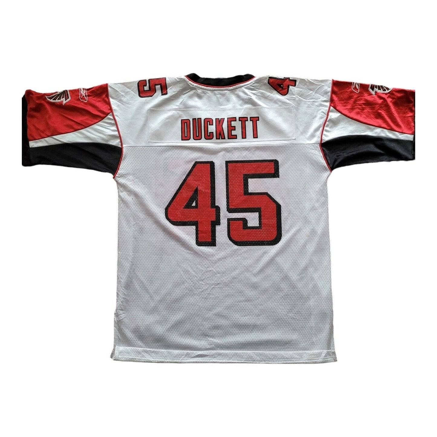 Atlanta Falcons #45 TJ Duckett Red Authentic Reebok NFL Football Jersey - Size Large-USASTARFASHION