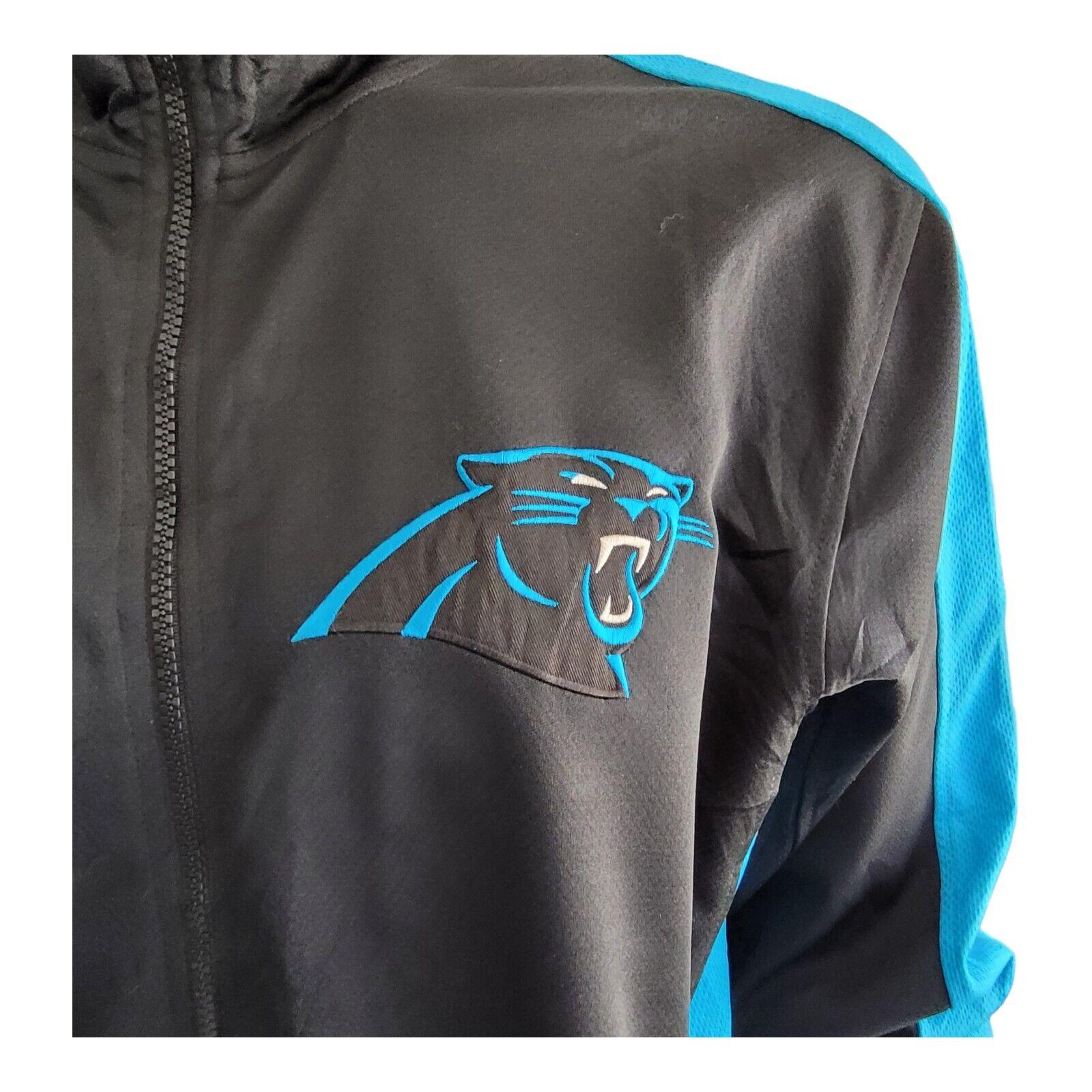 GIII Carolina Panthers Track Jacket Size L Vintage Authentic Collectible-USASTARFASHION