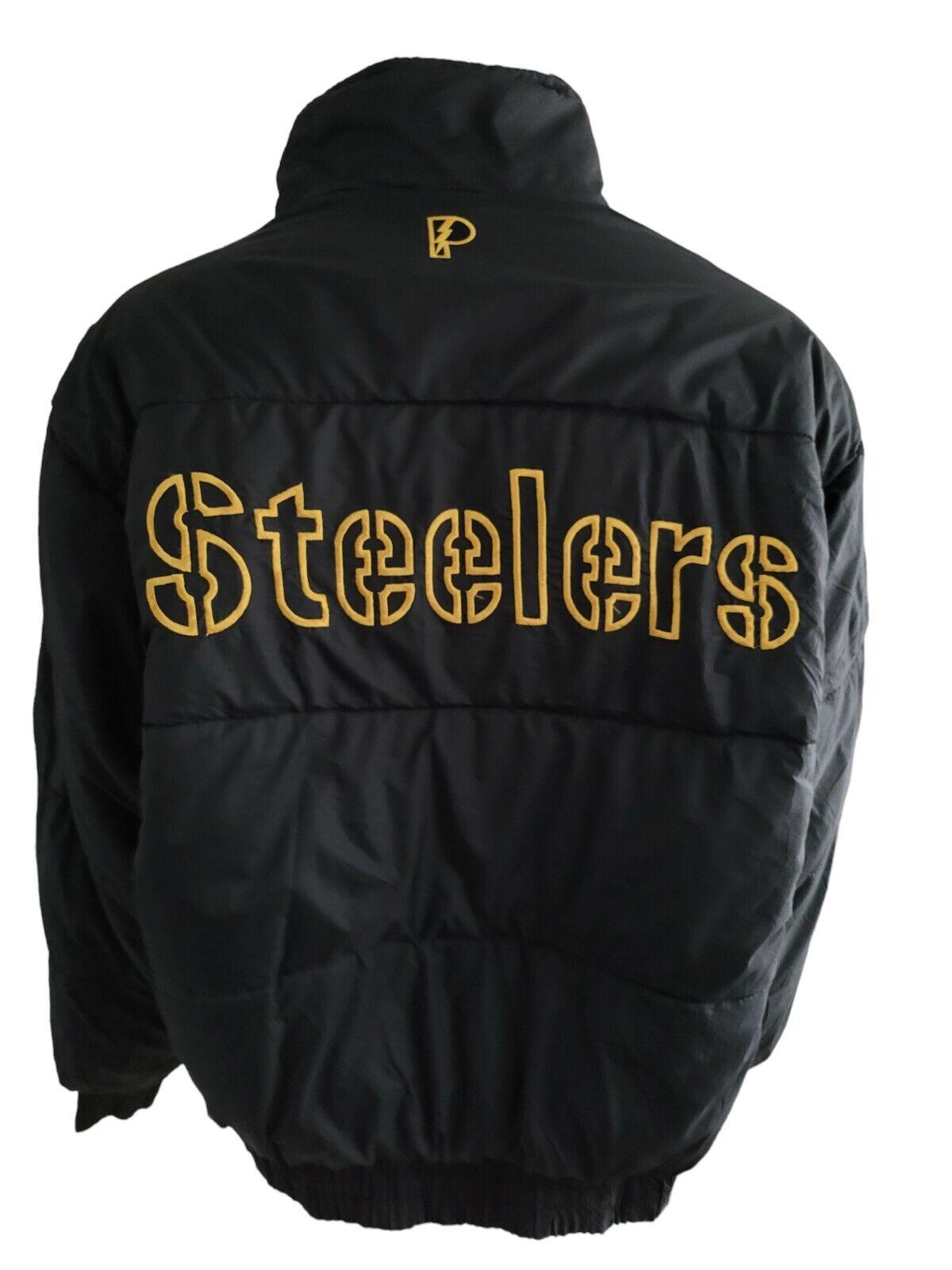 Vintage Pittsburgh Steelers Reversible NFL Puffer Jacket | XL | Made in USA-USASTARFASHION