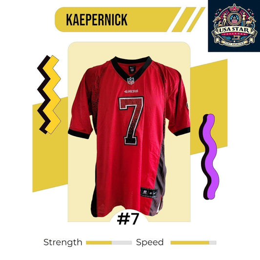 Nike 49ers Jersey - Kaepernick 7 On-Field Design in XLarge - Iconic Player Style, Durable Fabric - USASTARFASHION