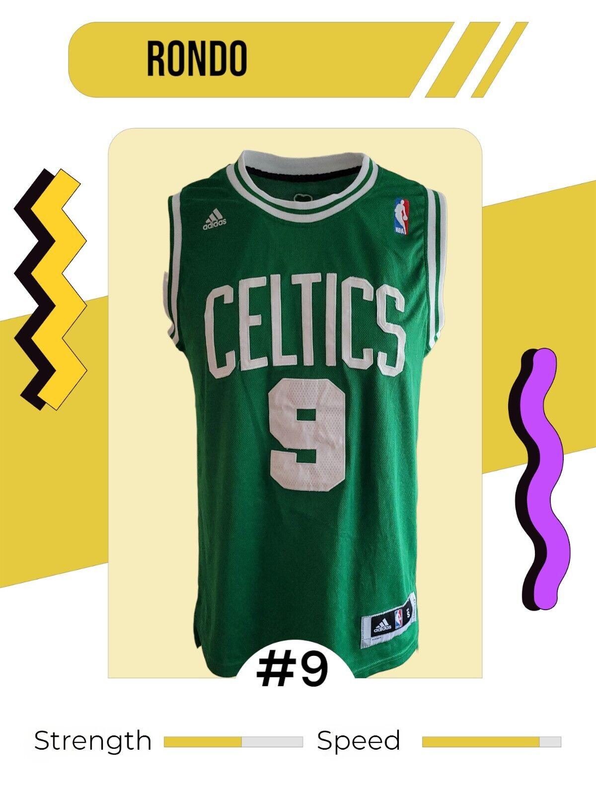 Boston Celtics Rondo #9 Vintage Adidas Basketball Jersey (Size S)-USASTARFASHION