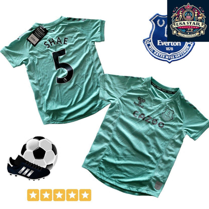 Hummel Everton FC Infant T-Shirt 5-6Y #5 Shae - Authentic Mint Green Jersey with Tags - USASTARFASHION