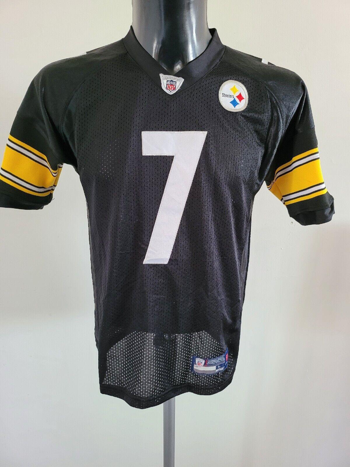 NFL Pittsburgh Steelers #7 Ben Roethlisberger Youth Large Football Jersey (Size 14/16)-USASTARFASHION