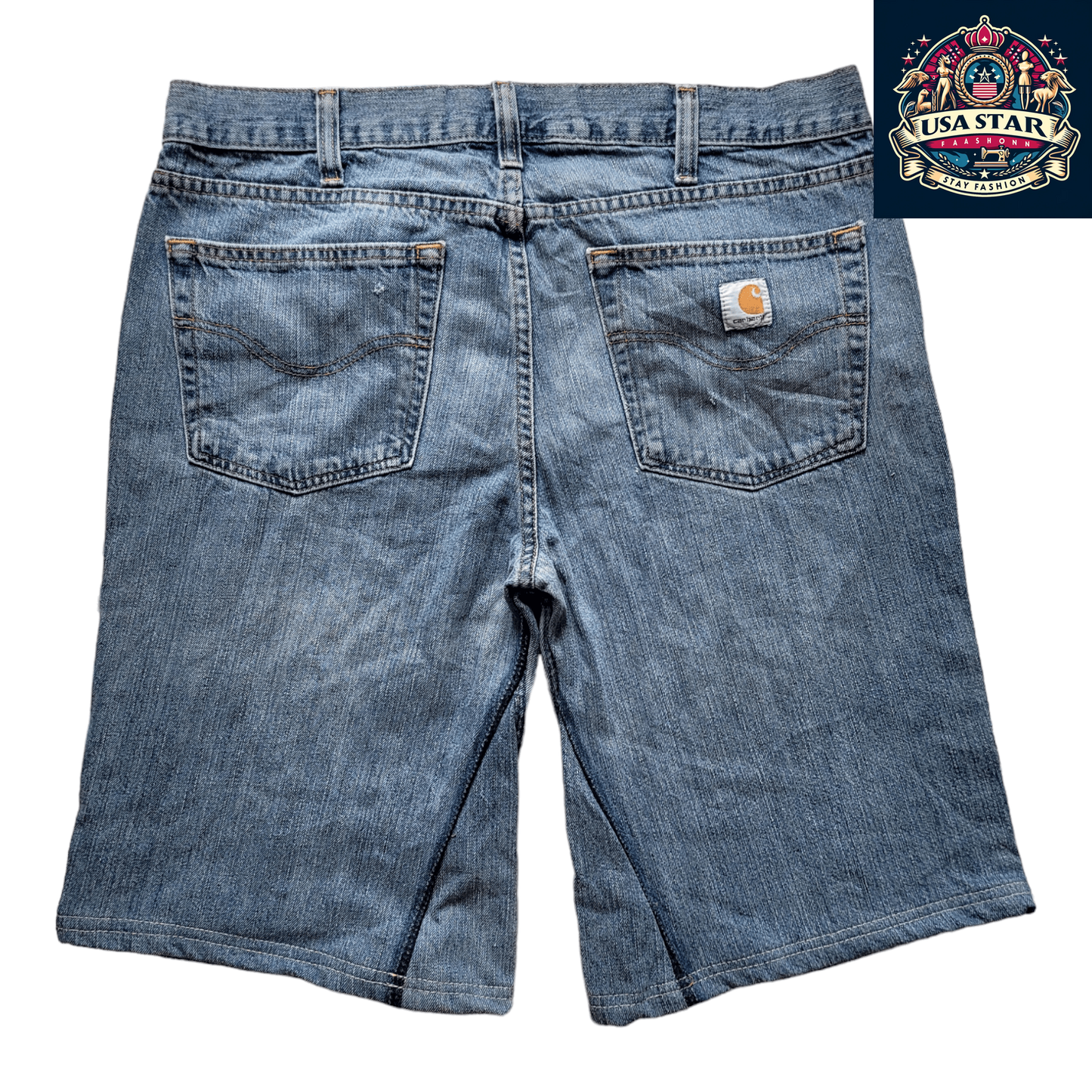 Carhartt Denim Shorts Size 36 - Relaxed Fit, Durable Cotton, Outdoor Comfort with Pockets - USASTARFASHION