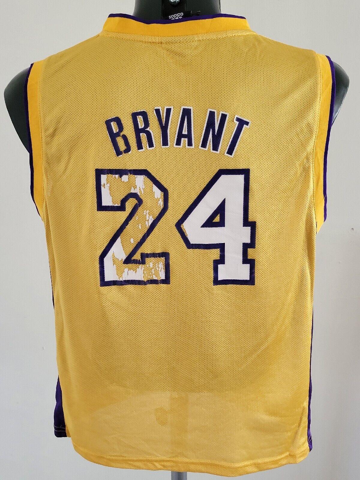 NBA Adidas Lakers #24 Bryant Youth Large (14-16) Jersey - Vintage Grade C-USASTARFASHION