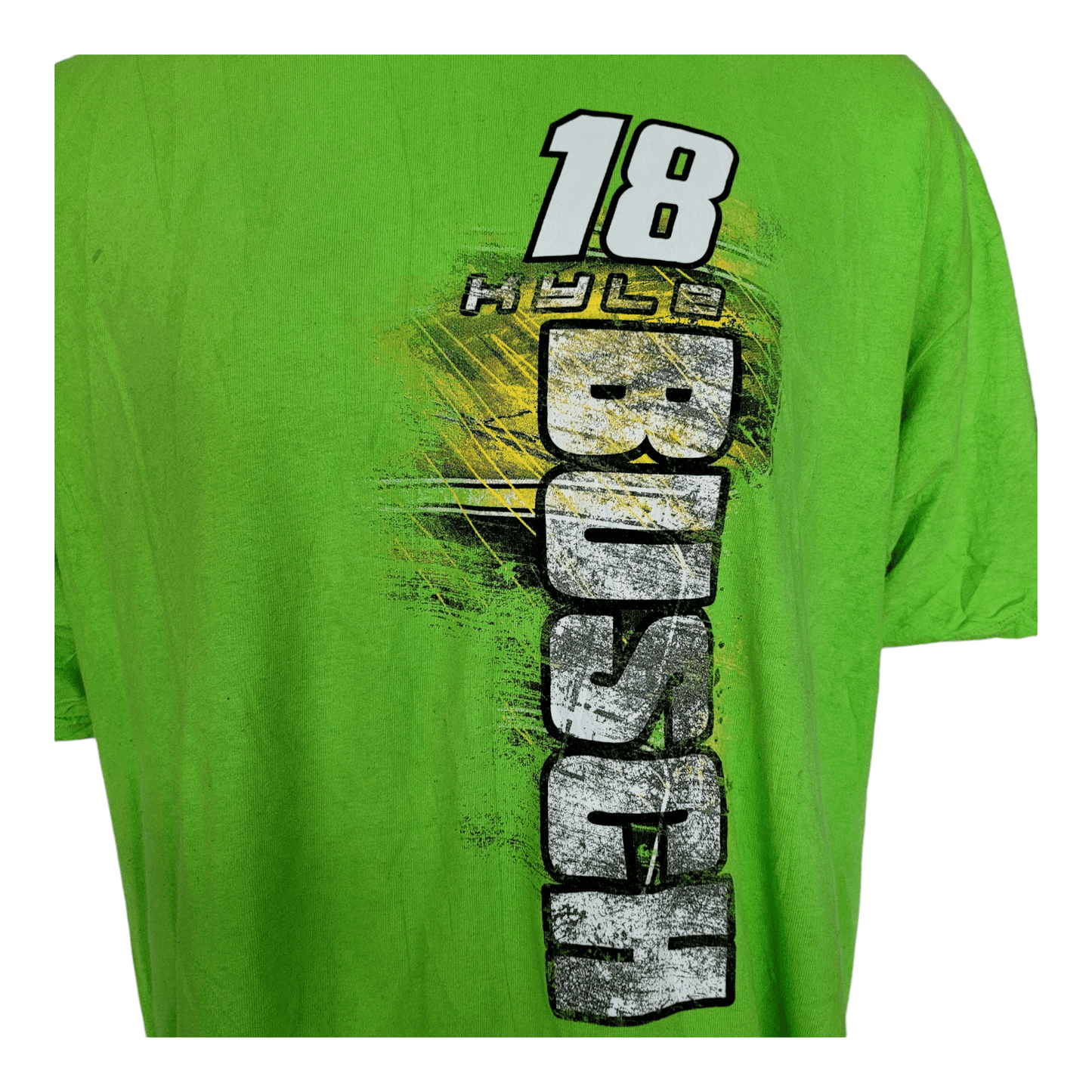 Kyle Busch #18 M&M's NASCAR Racing T-Shirt 3XL Green Joe Gibbs Racing Vintage