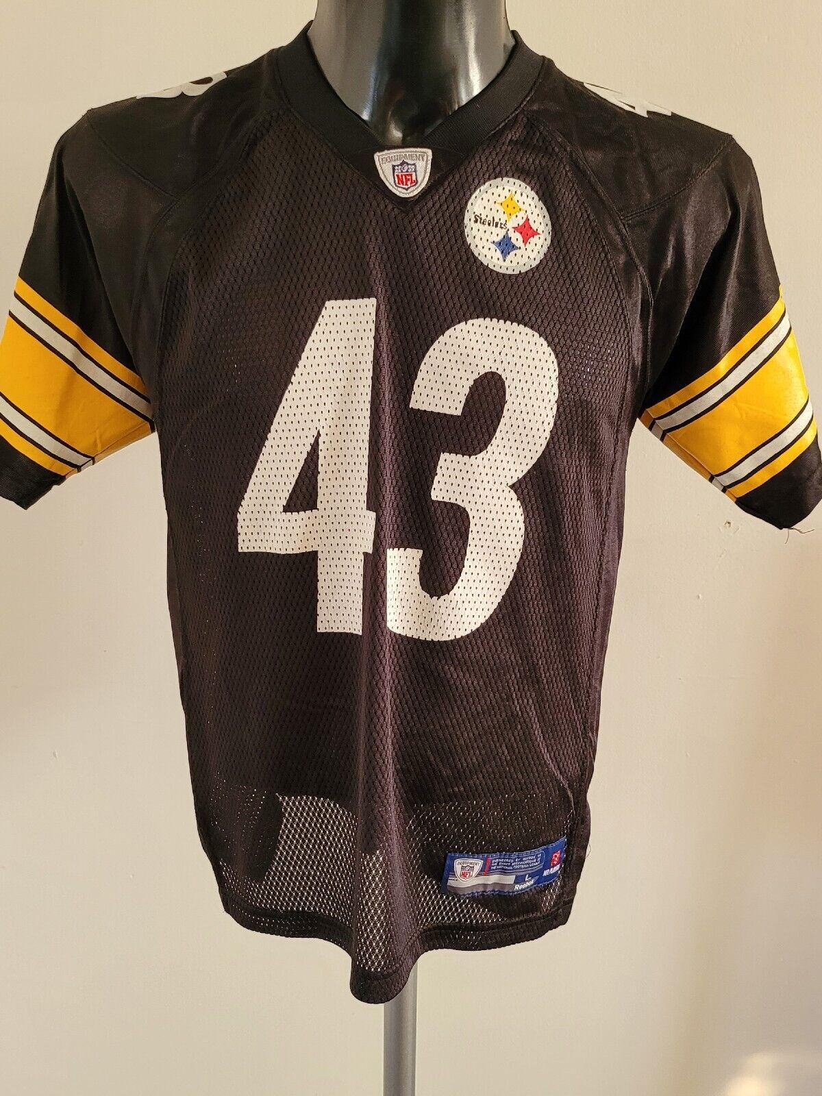 NFL Pittsburgh Steelers #43 Troy Polamalu Reebok Youth Jersey Size L-USASTARFASHION