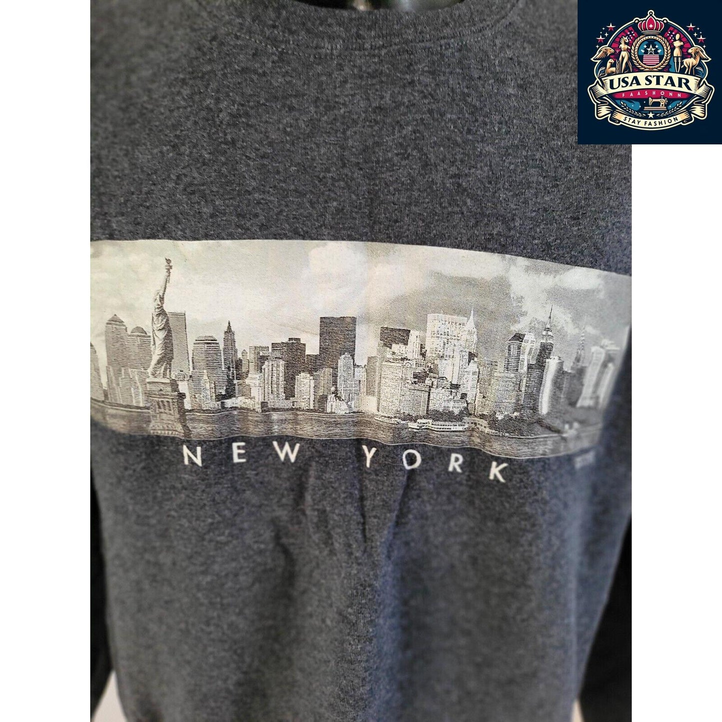 New York Jerzees Sweatshirt Size S - Cozy Fleece, Iconic Design, Vintage Grade A Condition - USASTARFASHION