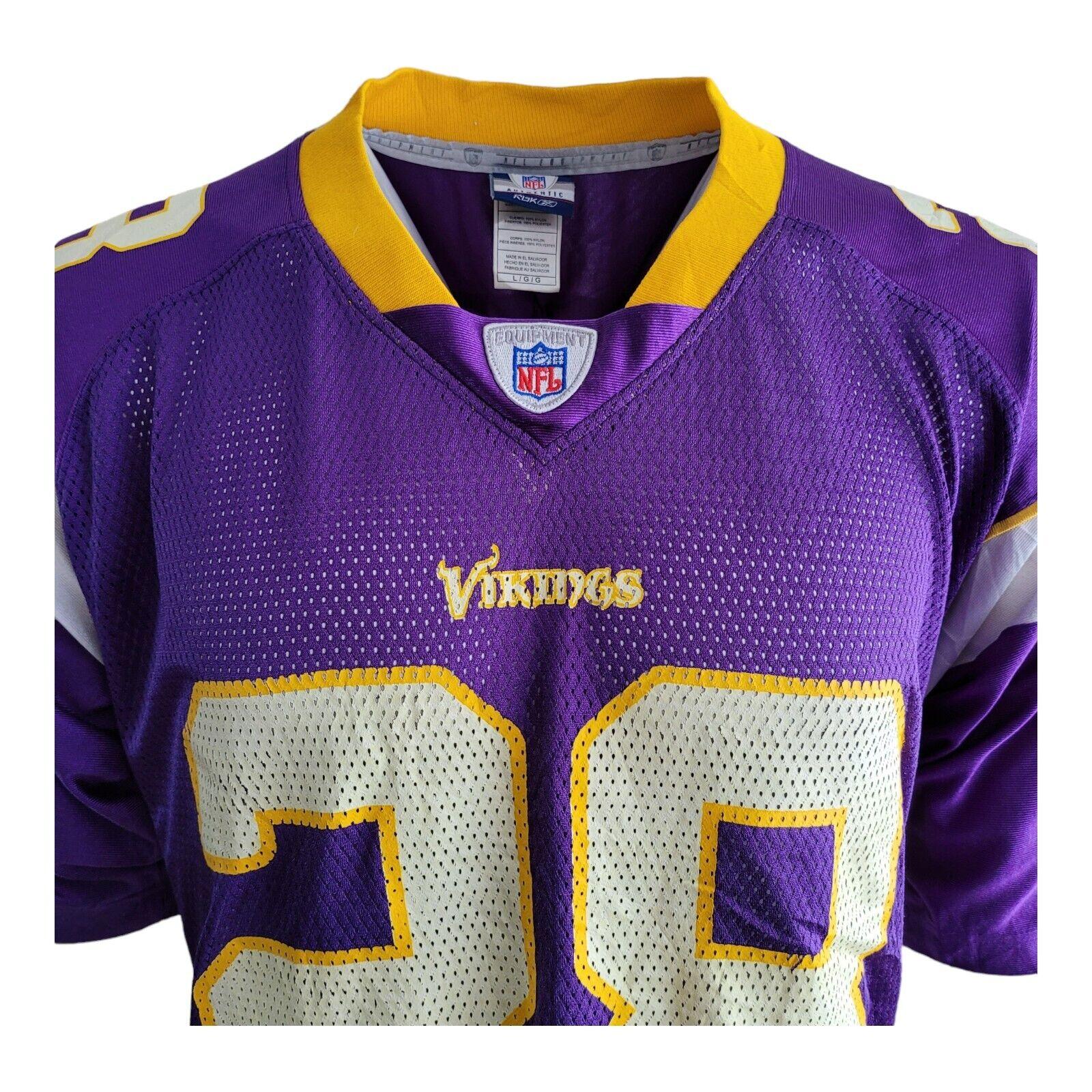 NFL Minnesota Vikings Adrian Peterson #28 Purple Men's Shirt - Size L-USASTARFASHION