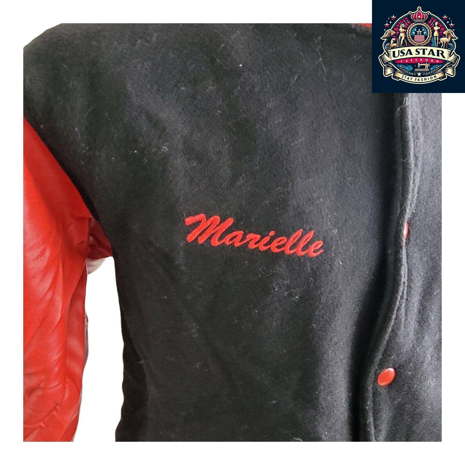 Game Made In USA Soul Shock Marielle Varsity Wool Leather Jacket XS - Vintage Style, Quality Craftsmanship - USASTARFASHION