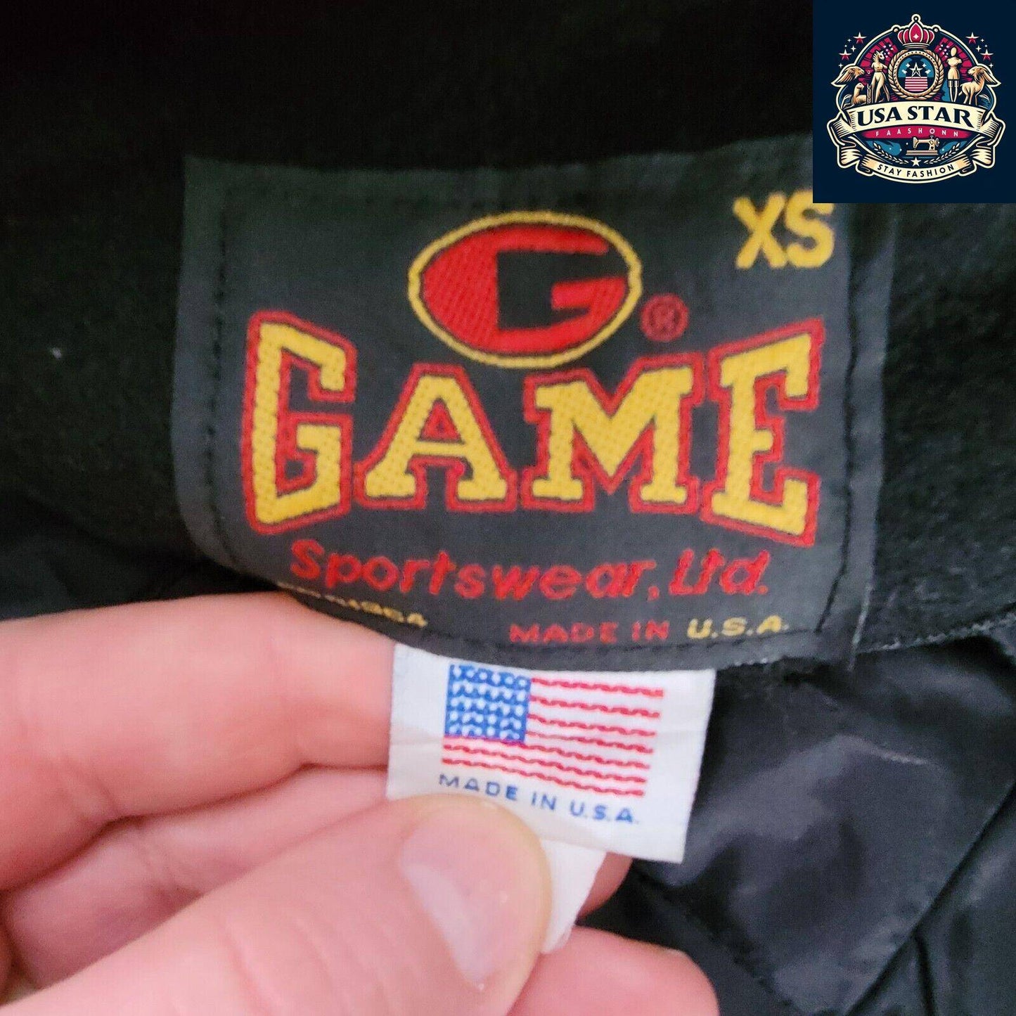 Game Made In USA Soul Shock Marielle Varsity Wool Leather Jacket XS - Vintage Style, Quality Craftsmanship - USASTARFASHION