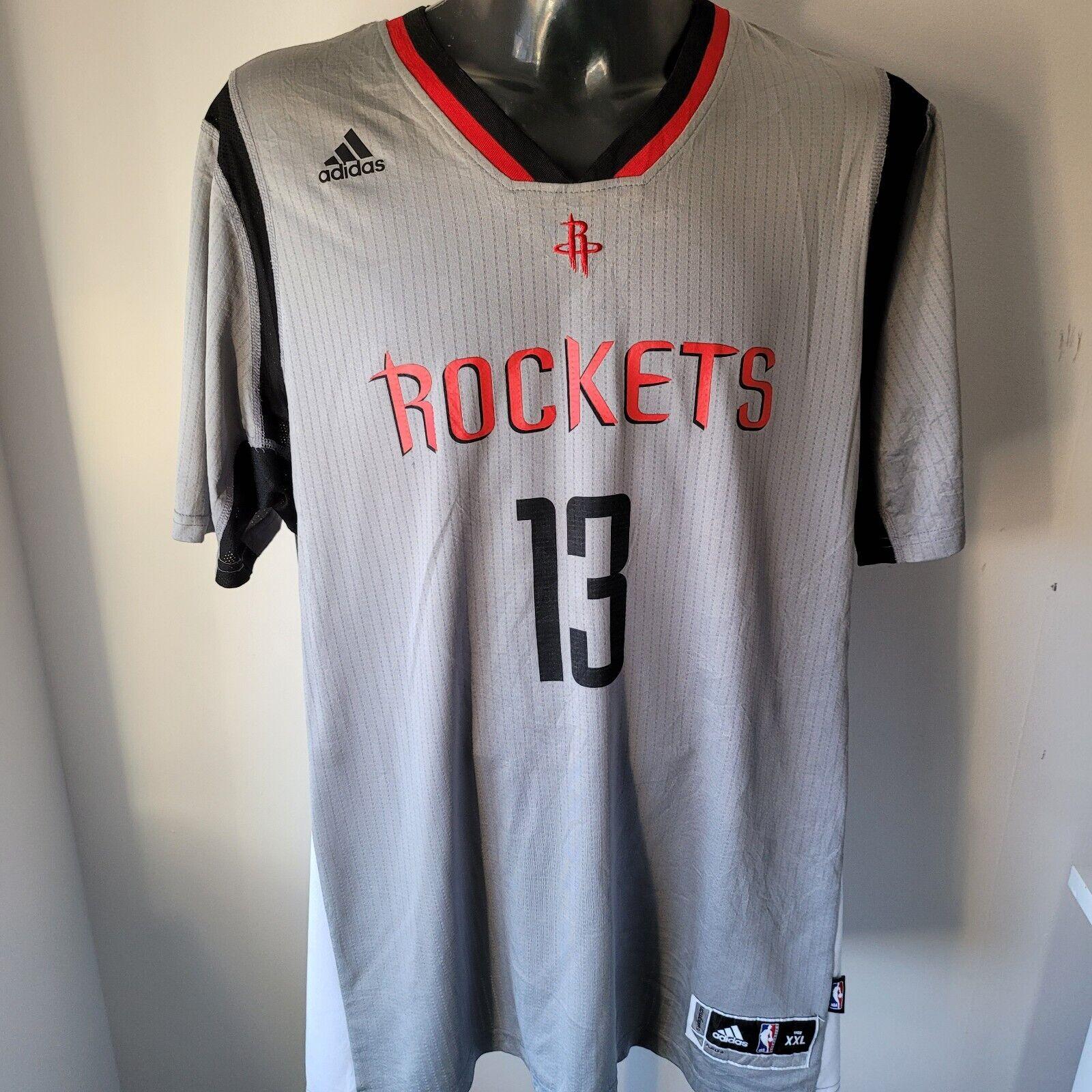 Houston Rockets #13 James Harden Gray Short Sleeve Adidas Jersey - Size 2XL-USASTARFASHION