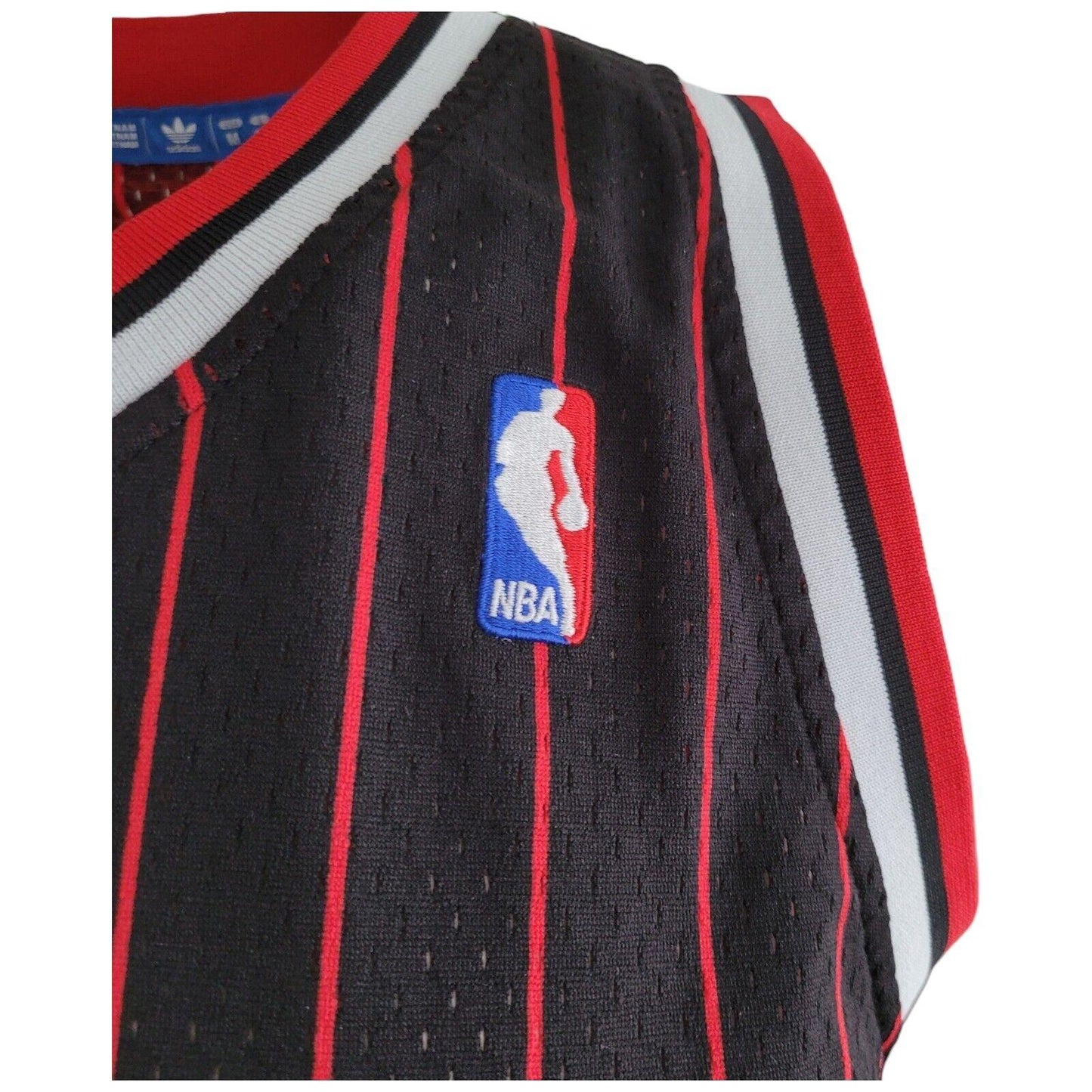 Chicago Bulls Scottie Pippen #33 Black & Red Pinstripe NBA Jersey Size M - BNWT-USASTARFASHION