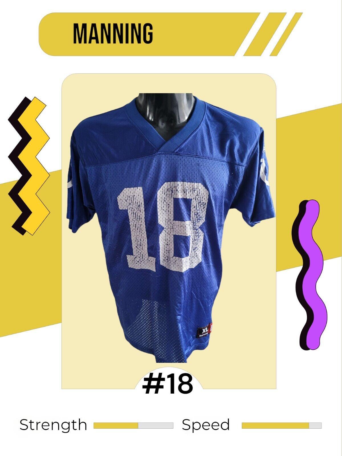 PEYTON MANNING #18 NFL Youth XL Reebok On Field Football Jersey - Authentic Grade-USASTARFASHION