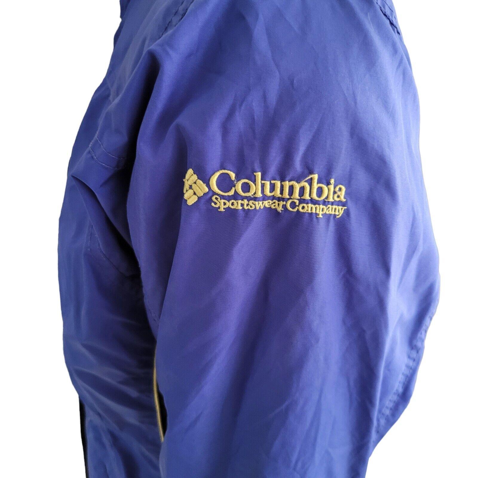 Columbia Blue Women's Nylon Jacket Size S, Raincoat with Nylon Lining, 32" Length-USASTARFASHION