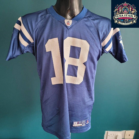 Peyton Manning Jersey Youth Size 18-20 - Authentic Colts Design, High-Quality Fabric - USASTARFASHION