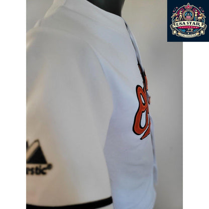 Brian Roberts #1 Authentic Baltimore Orioles Jersey Majestic Youth Size L - Classic White Design - USASTARFASHION