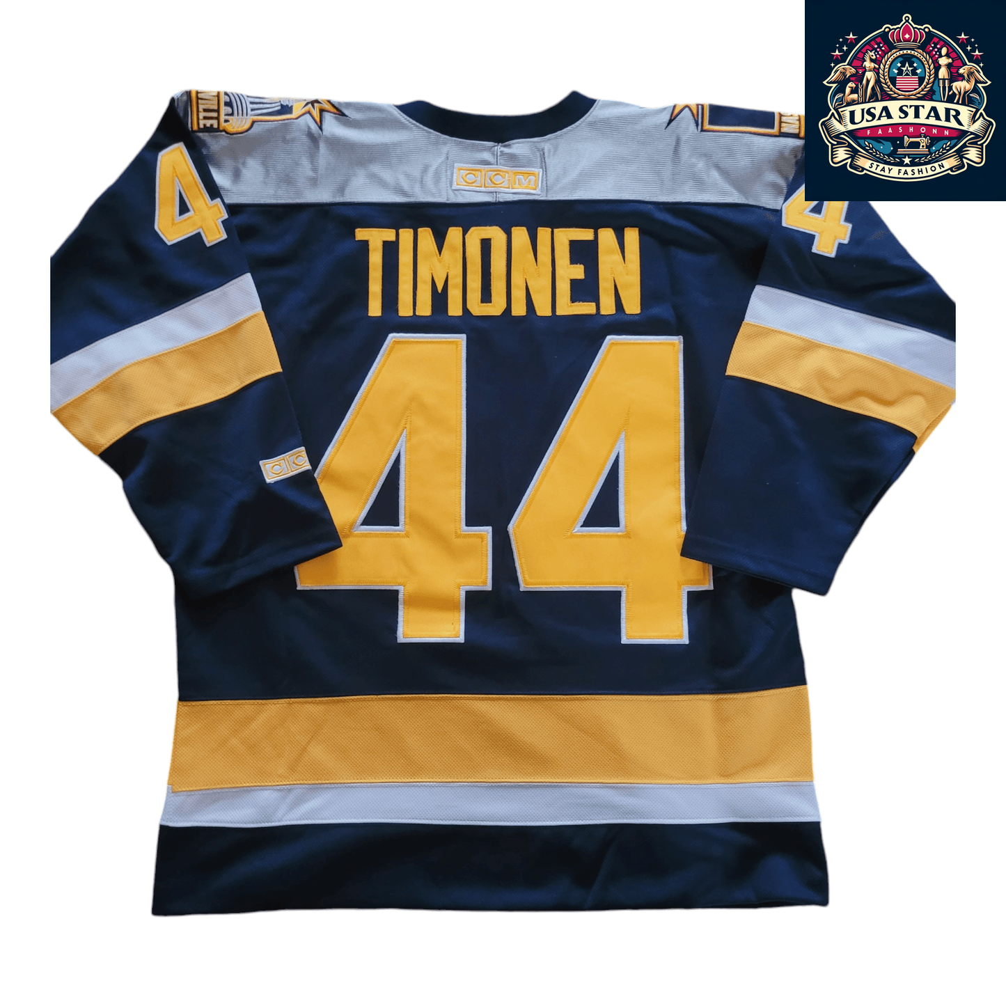 Vintage Kimmo Timonen #44 Nashville Predators CCM Jersey Adult M NHL Authentic - USASTARFASHION