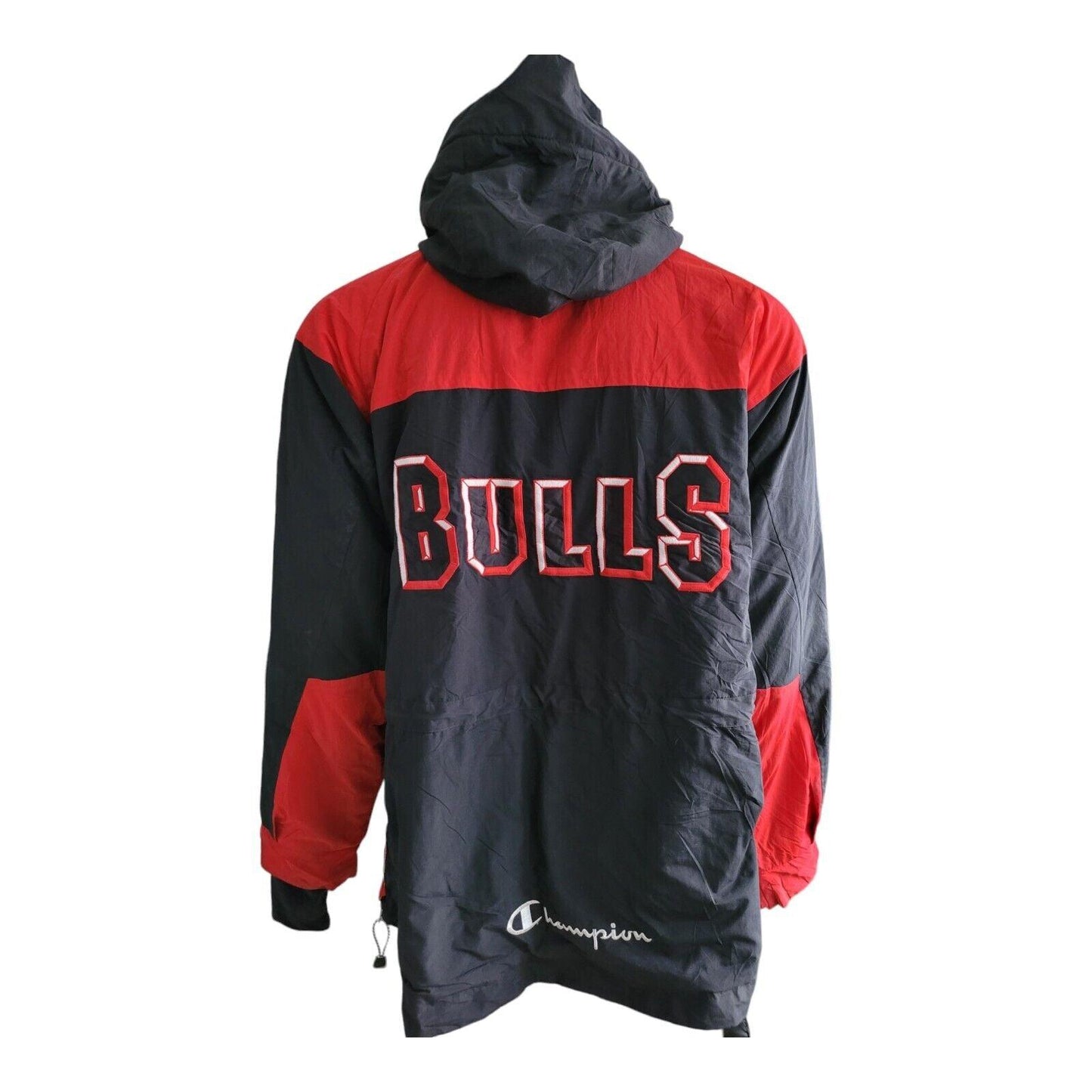 Vintage Champion Chicago Bulls Jacket Zip Size L - Retro Full-Zip Design with Embroidered Logo Patch-USASTARFASHION