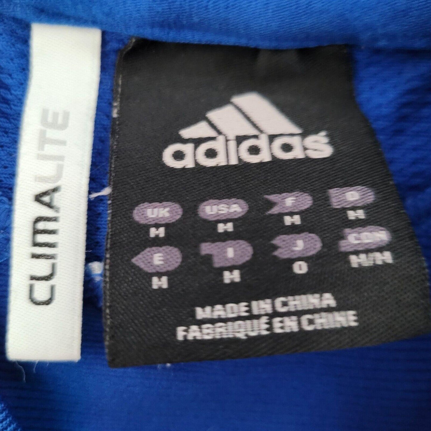 Adidas Algonquin Thunder Blue LS Jersey - Size M - Climalite Moisture-Wicking Fabric-USASTARFASHION