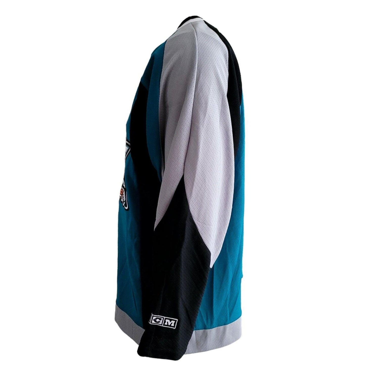 San Jose Sharks Hockey Jersey - Men's M, NHL Authentic, Made in Canada, Teal Color-USASTARFASHION