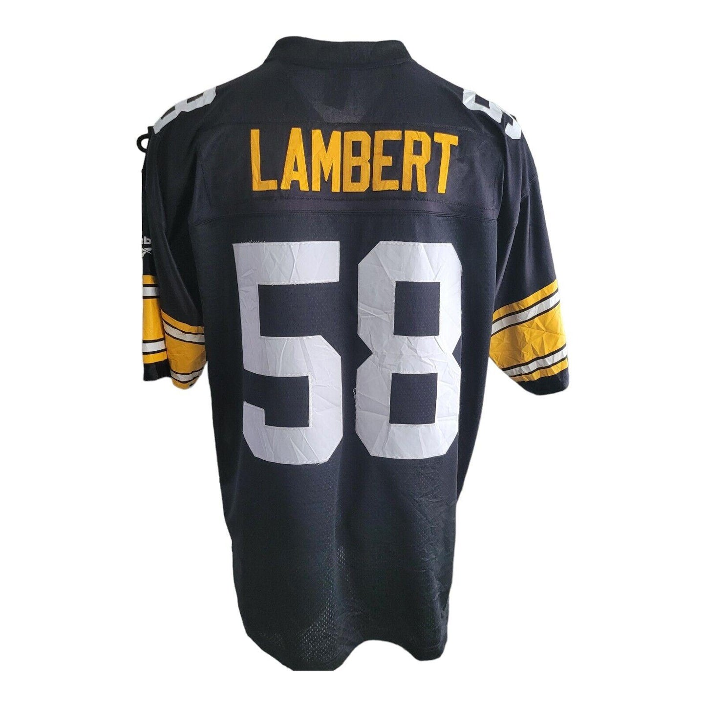 Pittsburgh Steelers #58 Jack Lambert Reebok XL Premier Throwback Jersey-USASTARFASHION