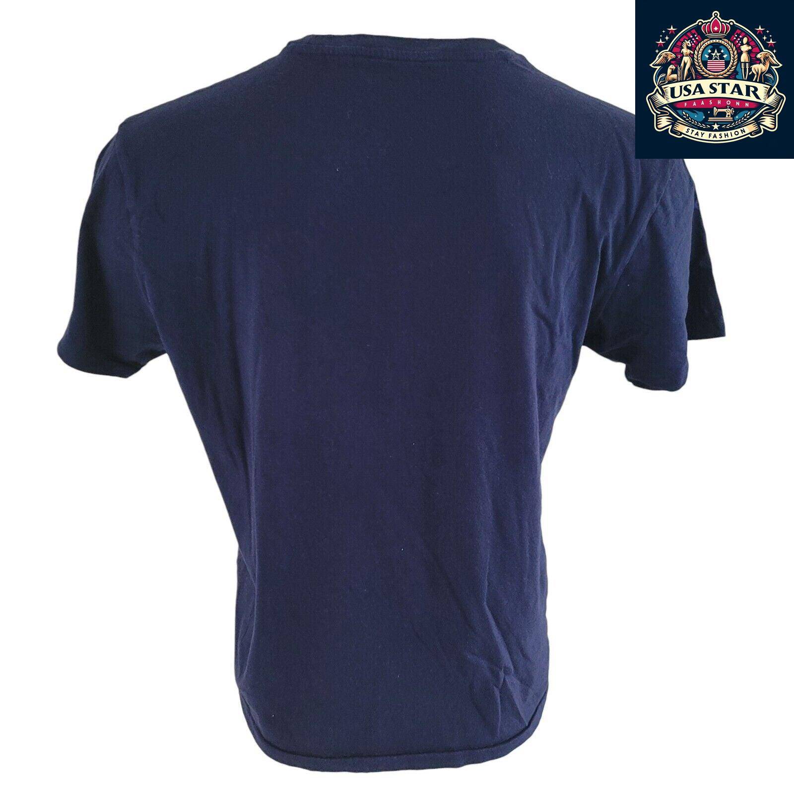 Polo Ralph Lauren Crew Neck T-Shirt M in Classic Navy Blue, Soft Cotton, Iconic Logo, Regular Fit - USASTARFASHION