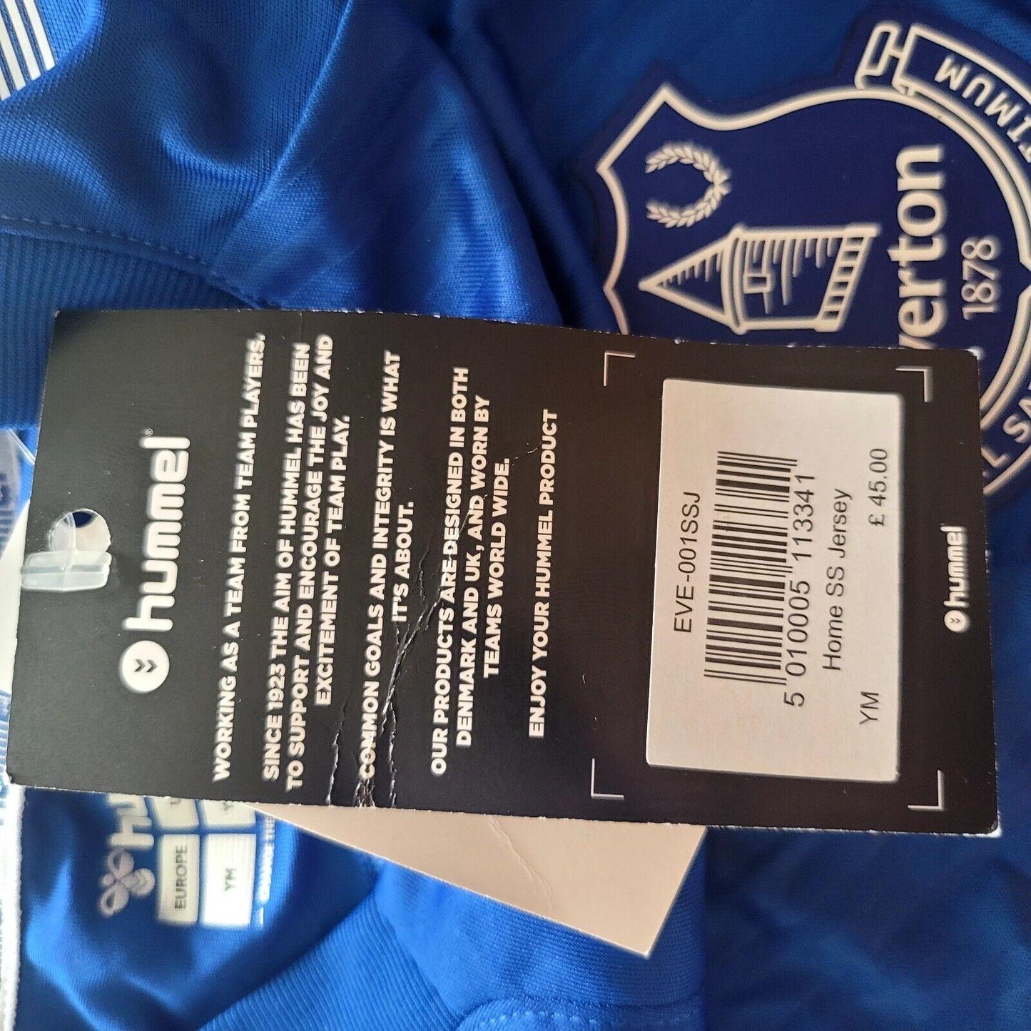 Kids Everton Football Club Jersey - Hummel Mia #6 Youth Official New Polyester-USASTARFASHION