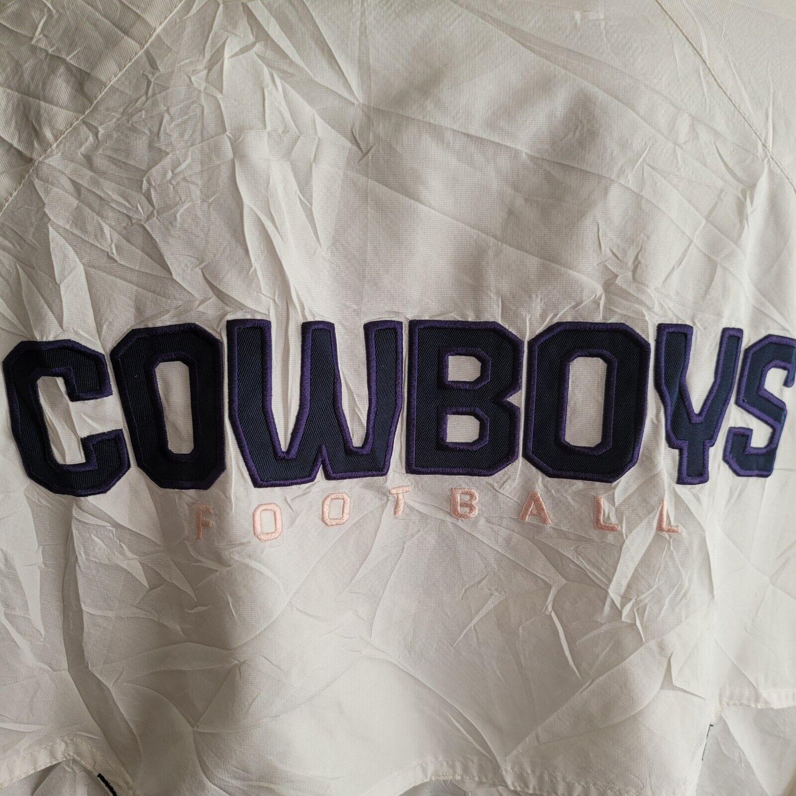 NFL Reebok Cowboys Football Jacket Size L - Warm & Stylish, Classic Design-USASTARFASHION