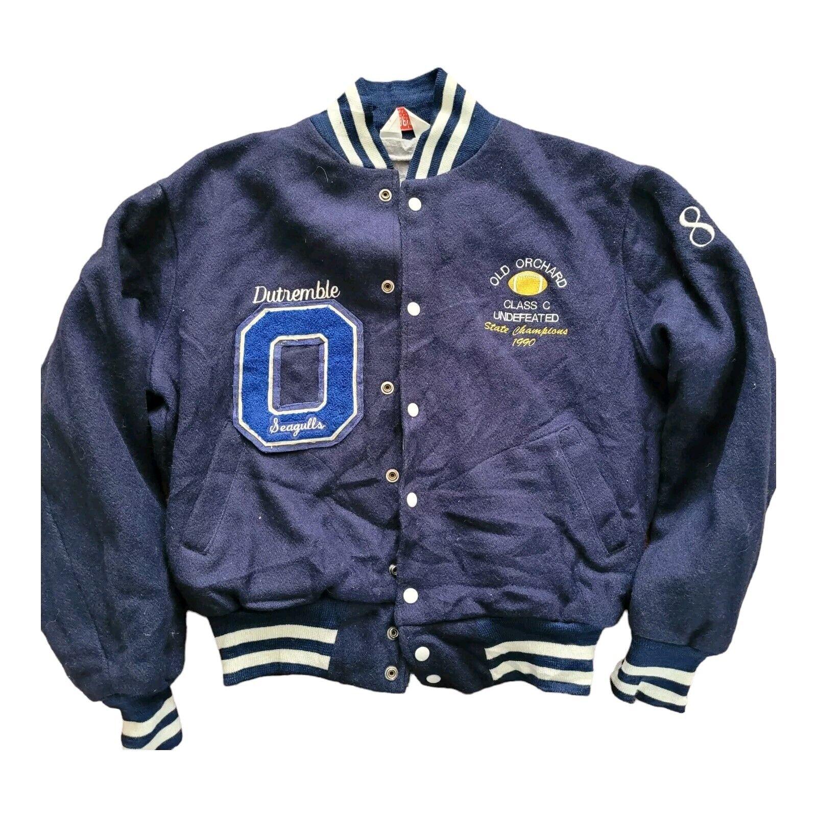 Empire Union Made 90s Wool Varsity Jacket | Dutremble Seagulls #82 - L Size-USASTARFASHION