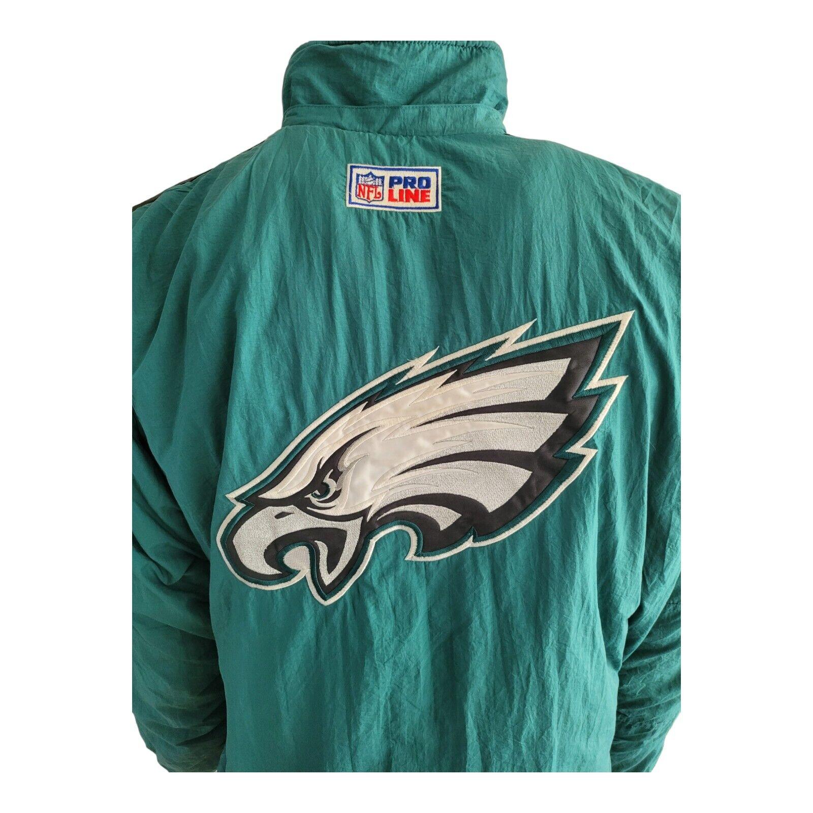 STARTER PRO LINE NFL Men's Eagles Jacket, Size Large, Green-USASTARFASHION