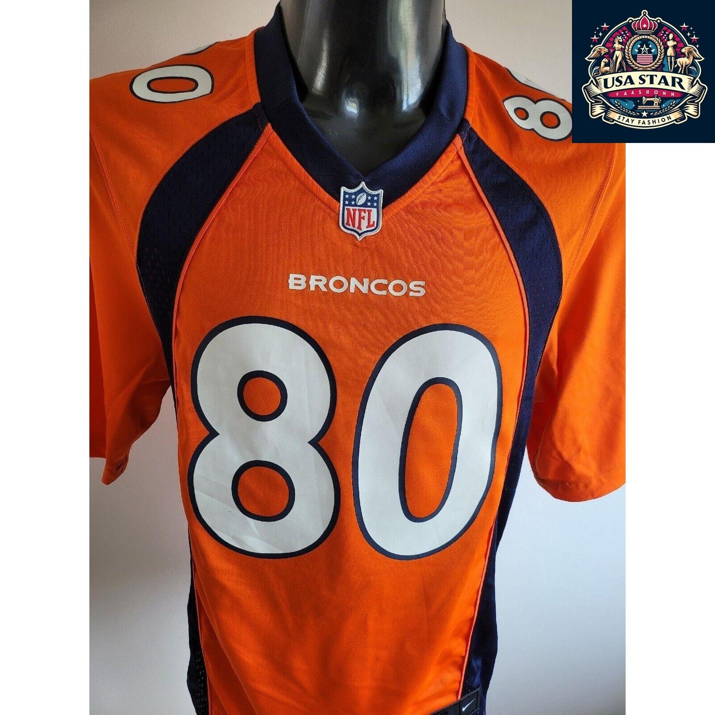 Authentic Nike Thomas #80 Denver Broncos Elite Limited NFL Jersey - Size S, Grade A Condition - USASTARFASHION