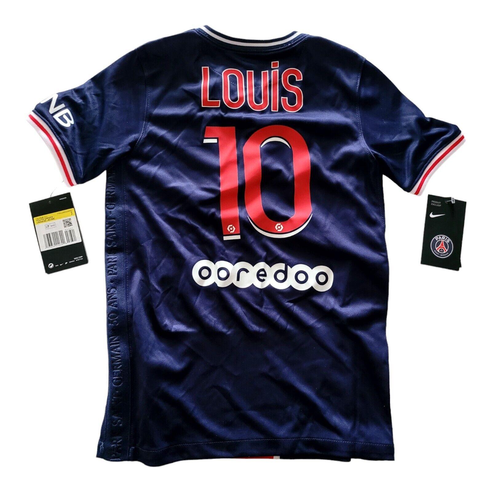 Nike PSG Paris Saint-Germain Home Jersey Size S Youth - Louis #10 - New with...-USASTARFASHION