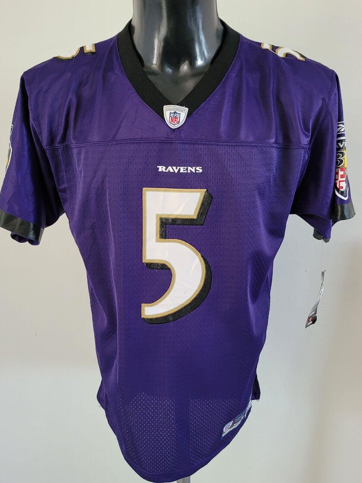 Baltimore Ravens NFL Jersey Flacco #5 Youth XL Purple Reebok - Officially Licensed-USASTARFASHION