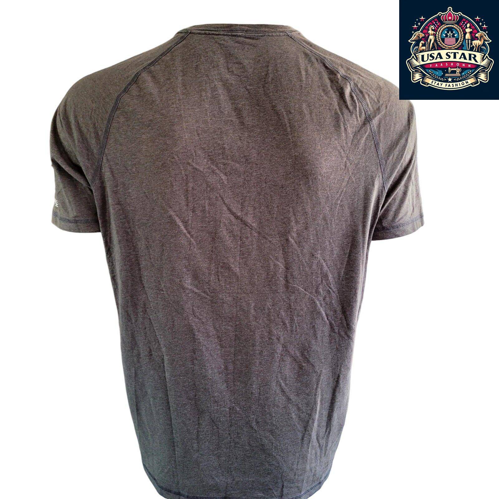 Carhartt Dark Gray T-Shirt, Relaxed Fit Men's Tee with Iconic Logo, Size Large for Comfort USASTARFASHION