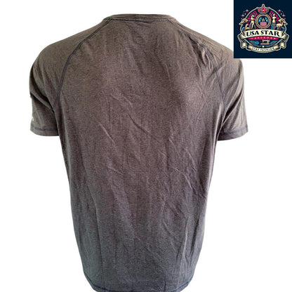 Carhartt Dark Gray T-Shirt, Relaxed Fit Men's Tee with Iconic Logo, Size Large for Comfort - USASTARFASHION