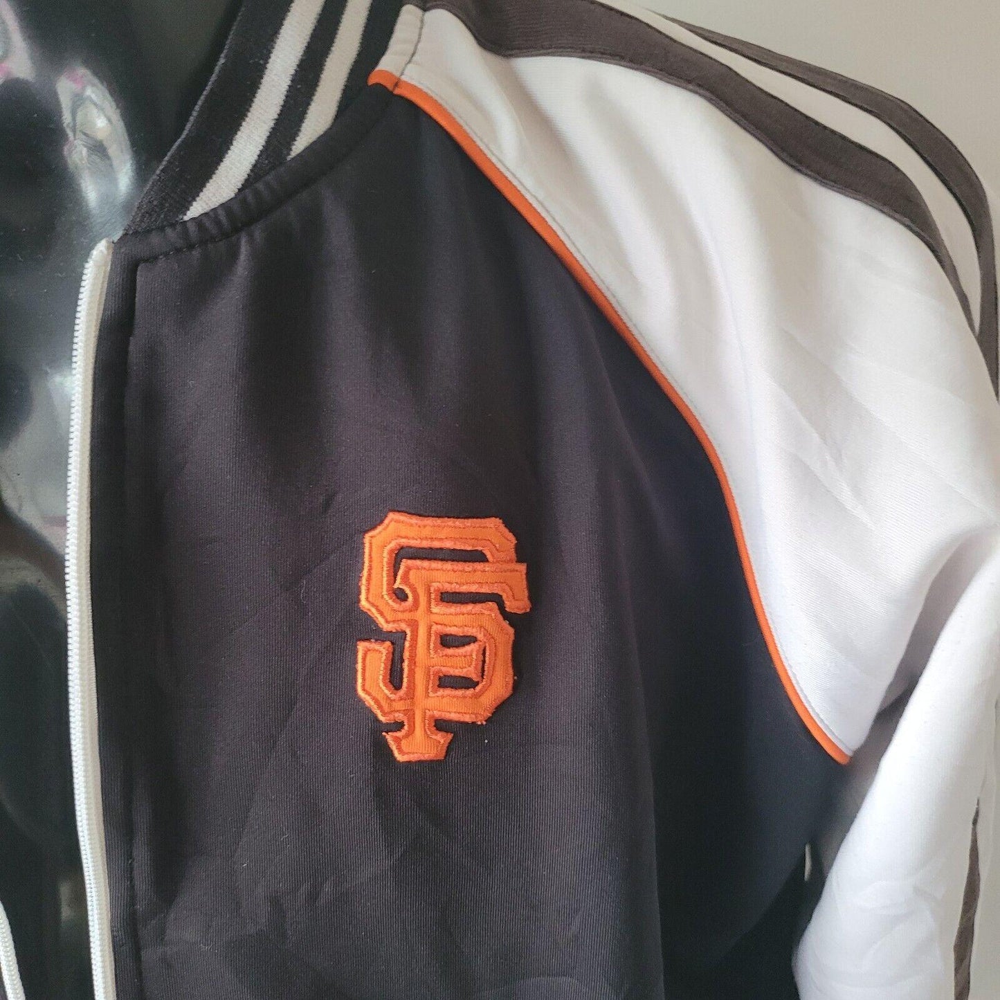 San Francisco Giants Bomber Jacket Black - G-III Sports Size M MLB 44"-19-USASTARFASHION