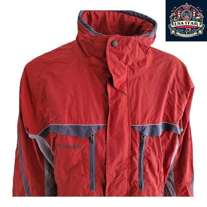 Columbia Bugaboo Jacket for Men XL - Waterproof, Lightweight, Vintage Red, Breathable Design - USASTARFASHION