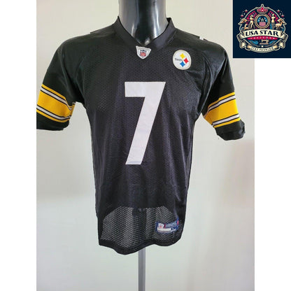 Pittsburgh Steelers Youth Jersey #7 Ben Roethlisberger Large 14/16 - Comfortable, Stylish, Iconic Design - USASTARFASHION