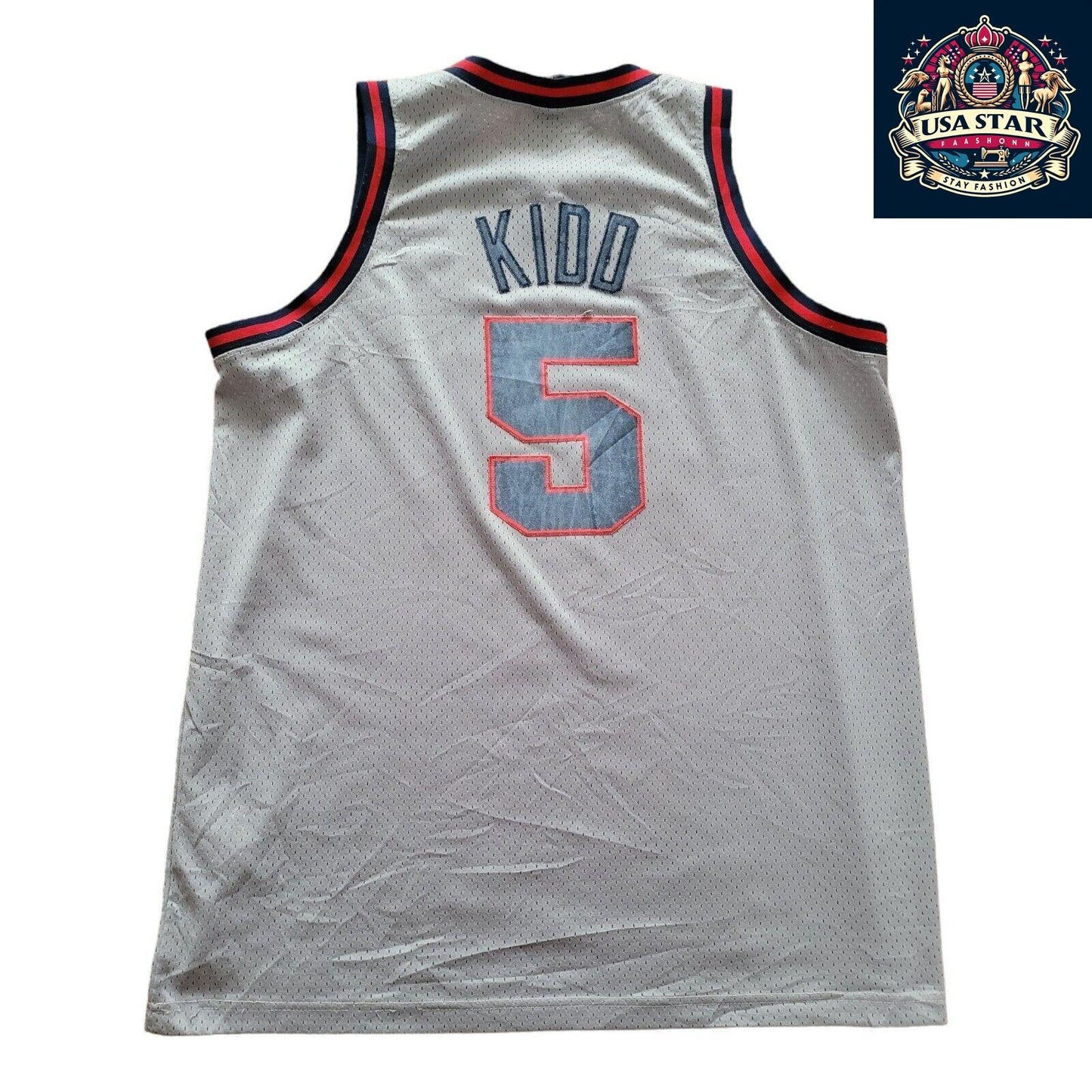 Official Nike Vintage Basketball Jersey #5 Jason Kidd New Jersey Nets Swingman XL - Retro Style - USASTARFASHION