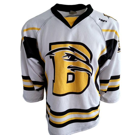 MNM Hockey Club Jersey for Goalie S - Breathable Mesh, Eagle Design - No. 80 - Desjardins Sponsor-USASTARFASHION