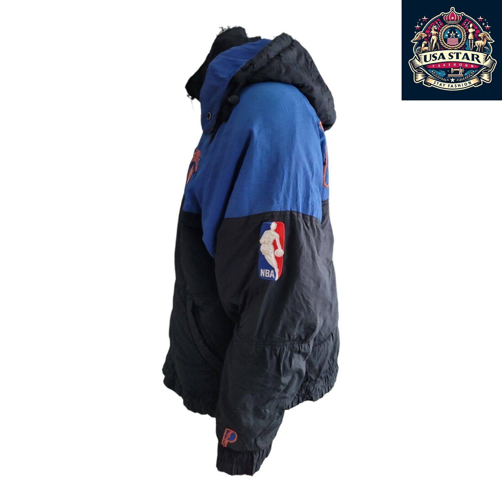 Proplayer New York Knicks Jacket Size M with Removable Hoodie, Team Logo & Practical Pockets - USASTARFASHION