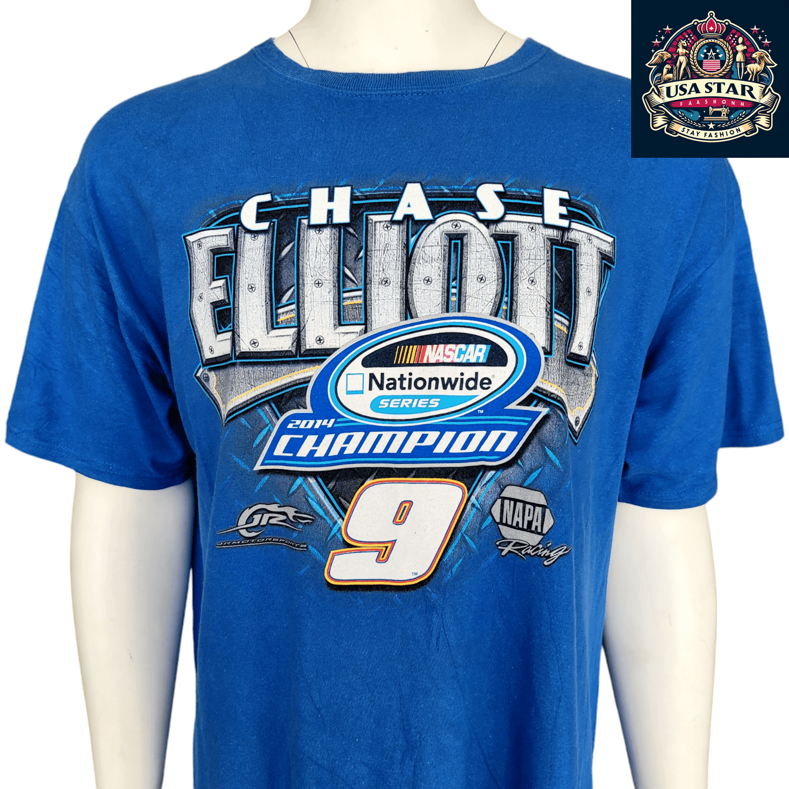 Chase Authentics NASCAR Chase Elliott T-Shirt XL Black Cotton 2014 Nationwide Champion Apparel USASTARFASHION