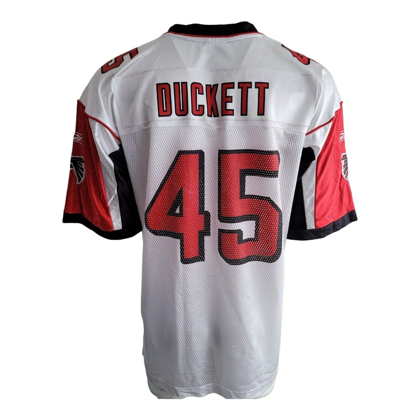 Atlanta Falcons #45 TJ Duckett Red Authentic Reebok NFL Football Jersey - Size Large-USASTARFASHION