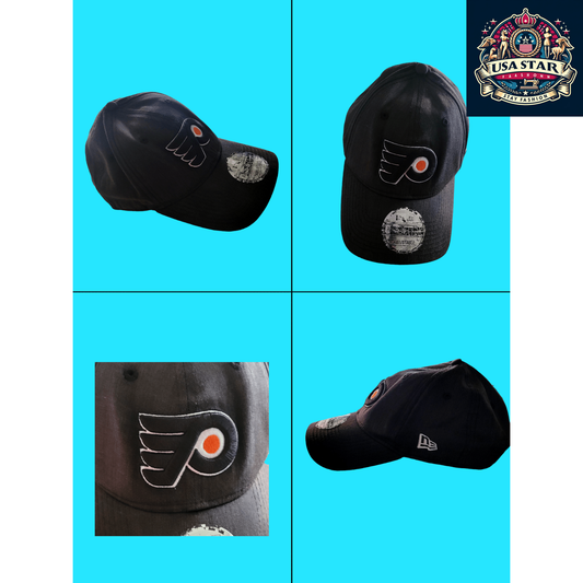 New Era 9FORTY Adjustable Philadelphia Flyers Cap Black One Size Fits Most for Fans - USASTARFASHION